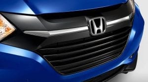 Honda HR-V, The exterior features a dark, aggressive grille that includes a tasteful chrome accent which makes a lasting first impression.
