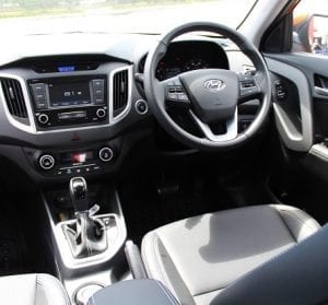 Hyundai Creta website interior front view
